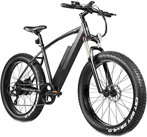 Electric Bike : Electric Bike Electric Mountain Bike 4.0 Fat Tire Electric Bicycle 26inch 48V 500W Mountain Snow Electric Bikes for Adults Suspension Shock Absorber Fork Rebound Lock Out 7-Speed Gear Shifts Recharge