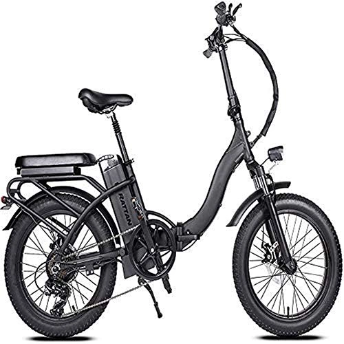 Electric Bike : Electric Bike Electric Mountain Bike 750w 20"×4.0 Foldingelectric Bike 48v 13ah Removable Lithium Battery 7 Speed Brushless Motor Adult Bicycle 4.0 All-terrain Fat Tire 4-6 Hours Battery Life fo