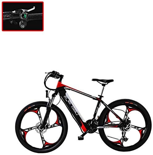 Electric Bike : Electric Bike Electric Mountain Bike Adult 26 Inch Electric Mountain Bike, 250W 48V Lithium Battery 27 Speed Electric Bicycle, With LCD Display Instrument for the jungle trails, the snow, the beach, t