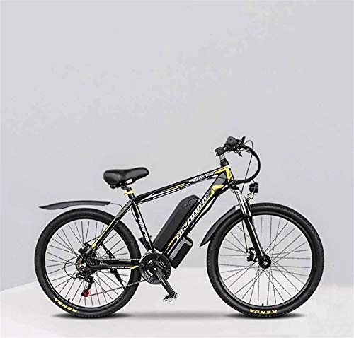 Electric Bike : Electric Bike Electric Mountain Bike Adult 26 Inch Electric Mountain Bike, 350W 48V Lithium Battery Aluminum Alloy Electric Bicycle, 27 Speed With LCD Display for the jungle trails, the snow, the beac