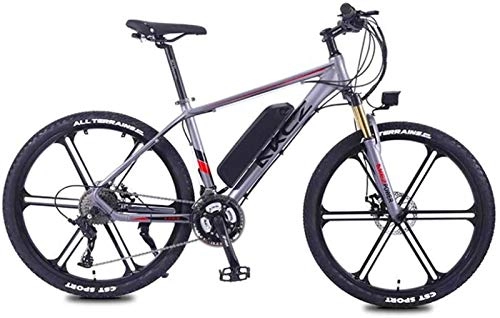 Electric Bike : Electric Bike Electric Mountain Bike Adult 26 Inch Electric Mountain Bike, 36V Lithium Battery 27 Speed Electric Bicycle, High-Strength Aluminum Alloy Frame, Magnesium Alloy Wheels for the jungle trai