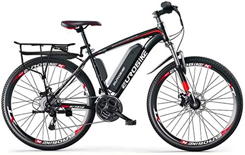 Electric Bike : Electric Bike Electric Mountain Bike Adult 26 Inch Electric Mountain Bike, 36V Lithium Battery, 27 Speed High-Carbon Steel Offroad Electric Bicycle for the jungle trails, the snow, the beach, the hi