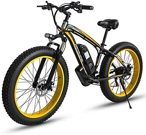 Electric Bike : Electric Bike Electric Mountain Bike Adult 26 Inch Electric Mountain Bike, 48V Lithium Battery Aluminum Alloy 18.5 Inch Frame 27 Speed Electric Snow Bicycle, With LCD Display for the jungle trails, th