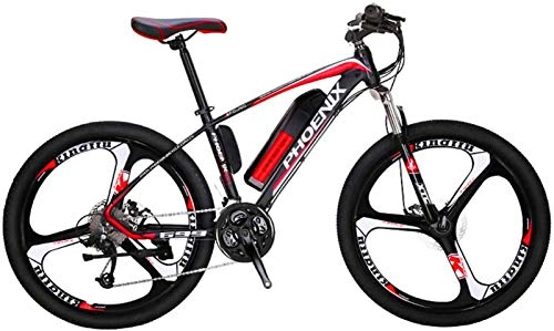Electric Bike : Electric Bike Electric Mountain Bike Adult Electric Mountain Bike, 250W Snow Bikes, Removable 36V 10AH Lithium Battery for, 27 speed Electric Bicycle, 26 Inch Magnesium Alloy Integrated Wheels for the