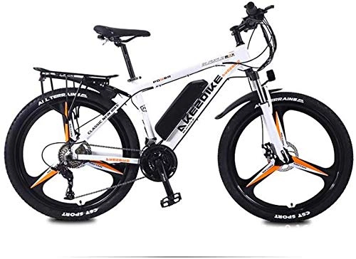 Electric Bike : Electric Bike Electric Mountain Bike Adult Electric Mountain Bike, 36V Lithium Battery 27 Speed Electric Bicycle, High-Strength Aluminum Alloy Frame, 26 Inch Magnesium Alloy Wheels for the jungle trai