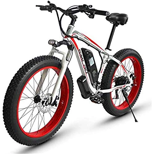 Electric Bike : Electric Bike Electric Mountain Bike Adult Electric Mountain Bike, 48V Lithium Battery Aluminum Alloy 18.5 Inch Frame Electric Snow Bicycle, With LCD Display And Oil brake for the jungle trails, the s