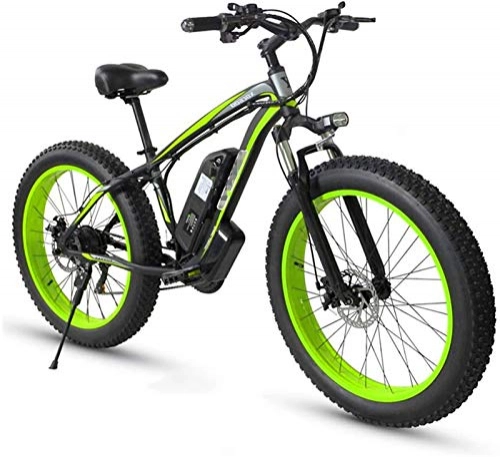 Electric Bike : Electric Bike Electric Mountain Bike Adult Fat Tire Electric Mountain Bike, 26 Inch Wheels, Lightweight Aluminum Alloy Frame, Front Suspension, Dual Disc Brakes, Electric Trekking Bike for Touring for