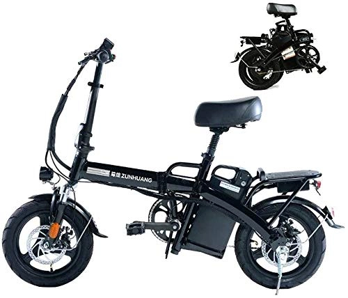 Electric Bike : Electric Bike Electric Mountain Bike Adult Folding Electric Bikes Comfort Bicycles Hybrid Recumbent / Road Bikes 14 Inch, Removable Maximum 28AH Dust-proof And Water-proof Lithium Battery, Disc Brake, Men