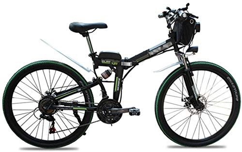 Electric Bike : Electric Bike Electric Mountain Bike Adult Folding Electric Bikes, Magnesium Alloy Ebikes Bicycles All Terrain, Comfort Bicycles Hybrid Recumbent / Road Bikes 26 Inch, for City Commuting Outdoor Cycling