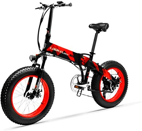 Electric Bike : Electric Bike Electric Mountain Bike Adult Mens Folding Electric Mountain Bike, 400W Aluminum Alloy Beach Snow Bikes, 48V 10.4AH Lithium Battery City Bicycle, 20 Inch Wheels for the jungle trails, the