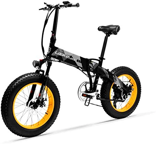 Electric Bike : Electric Bike Electric Mountain Bike Adult Mens Folding Electric Mountain Bike, 400W Aluminum Alloy Beach Snow Bikes, 48V 12.8AH Lithium Battery City Bicycle, 20 Inch Wheels for the jungle trails, the