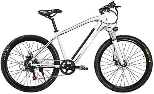 Electric Bike : Electric Bike Electric Mountain Bike Adult Mountain Electric Bicycle, 26 Inch Travel Electric Bicycle 350W Brushless Motor 27 Speed 48V 10Ah Removable Lithium Battery Front Rear Disc Brake for the jun