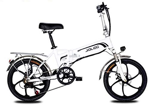 Electric Bike : Electric Bike Electric Mountain Bike Adult Mountain Electric Bike, 48V Lithium Battery, 7 Speed Aerospace Grade Aluminum Alloy Foldable Electric Bicycle 20 Inch Wheels for the jungle trails, the snow,