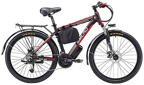Electric Bike : Electric Bike Electric Mountain Bike Adult Mountain Electric Bikes, 500W 48V Lithium Battery - Aluminum alloy Frame Electric Bicycle, 27 speed for the jungle trails, the snow, the beach, the hi