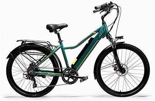 Electric Bike : Electric Bike Electric Mountain Bike Adults Urban Electric Bike, Dual Disc Brakes 26 Inch Pedal Assist Bicycle Aluminum Alloy Frame Oil Spring Suspension Fork 7 Speed for the jungle trails, the snow,