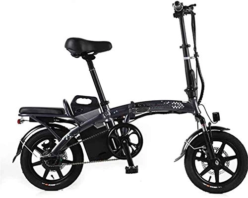 Electric Bike : Electric Bike Electric Mountain Bike Electric Bicycle Folding Lithium Battery Mini Portable Commuter Electric Bicycle Adult Scooter with 350W Motor for the jungle trails, the snow, the beach, the hi