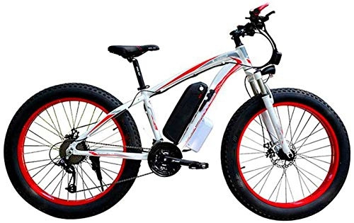 Electric Bike : Electric Bike Electric Mountain Bike Electric Bicycle Snow, 4.0 fat Tire Electric Bicycle Professional 27 Speed Transmission Gears disc brake 48V15AH lithium battery suitable for 160-190 cm Unisex for