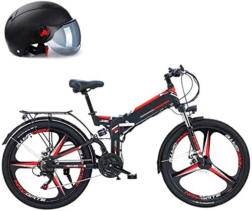 Electric Bike : Electric Bike Electric Mountain Bike Electric Bike Electric Mountain Bike 300W Ebike 26'' Electric Bicycle, 25Km / H Adults Ebike with Removable 10Ah Battery, Professional 21 Speed Gears, Black for the j