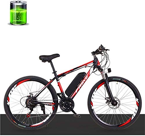 Electric Bike : Electric Bike Electric Mountain Bike Electric Mountain Bike, 26-Inch 27-Speed City Bike, 250W36V Motor 10AH Lithium Battery, Top Speed 35Km / H, Endurance 50Km, Adult Male and Female Off-Road for the ju