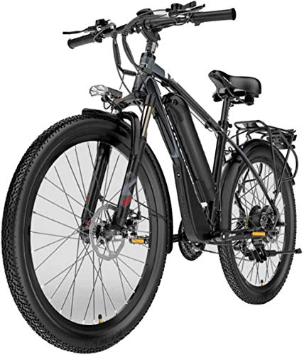 Electric Bike : Electric Bike Electric Mountain Bike Electric Mountain Bike for Adult, 26 Inch 400W Electric Bicycle 48V 10Ah Removable Large Capacity Lithium-Ion Battery 21 Speed Gear Dual Disc Brakes for Commuting