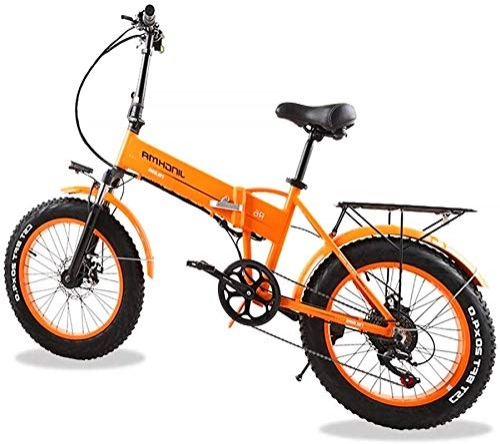 Electric Bike : Electric Bike Electric Mountain Bike Electric Snow Bike, 20inch Electric Mountain Bike Hidden Design Large Capacity Lithium-Ion Battery (48V 350W) Electric Bicycle Three Working Modes for Cycling Trav