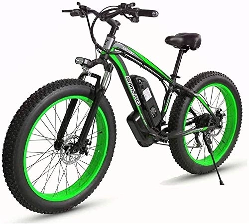 Electric Bike : Electric Bike Electric Mountain Bike Electric Snow Bike, 26'' Electric Mountain Bike with Removable Large Capacity Lithium-Ion Battery (48V 17.5ah 500W) for Mens Outdoor Cycling Travel Work Out And Co