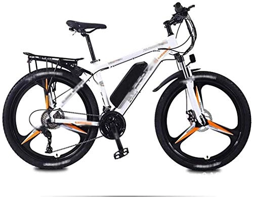 Electric Bike : Electric Bike Electric Mountain Bike Electric Snow Bike, 26 Inch Electric Bikes Bicycle, Double Disc Brake Shock Absorber Bikes LED Display Headlights Assisted Variable Speed Bicycle Meal Delivery Adul