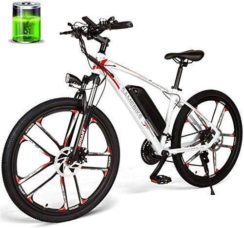 Electric Bike : Electric Bike Electric Mountain Bike Electric Snow Bike, Electric mountain bike, 26 inch lithium battery off-road mountain bike 350W 48V 8AH for men and women for adult off-road travel 30km / h Lithium
