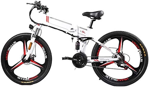 Electric Bike : Electric Bike Electric Mountain Bike Electric Snow Bike, Electric Mountain Bike Folding Ebike 350W 21 Speed Magnesium Alloy Rim Folding Bicycle Ultra-Light Hidden Battery-Powered Bicycle Adult Mobilit