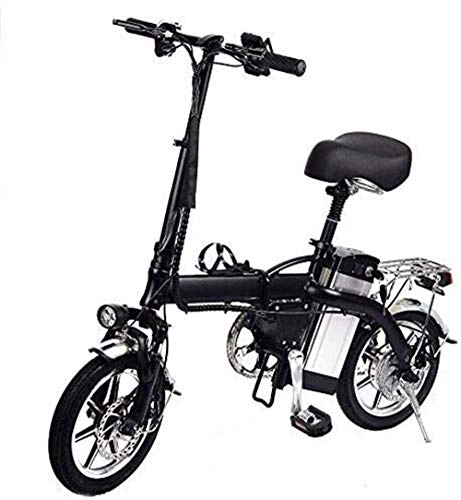 Electric Bike : Electric Bike Electric Mountain Bike Fast Electric Bikes for Adults 14" Folding Electric Bike with 48V 10AH Lithium Battery 350w High-speed Motor for Adults for the jungle trails, the snow, the beach,