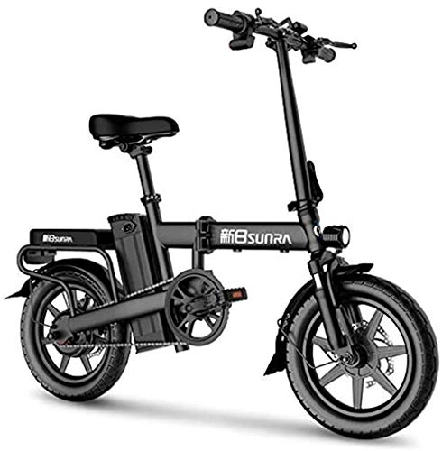 Electric Bike : Electric Bike Electric Mountain Bike Fast Electric Bikes for Adults 14 inch Foldable Electric Bike with Front Led Light for Adult Removable 48V Lithium-Ion Battery 350W Brushless Motor Load Capacity o