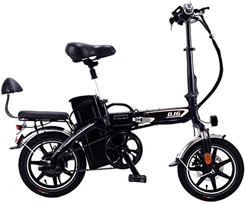 Electric Bike : Electric Bike Electric Mountain Bike Fast Electric Bikes for Adults 48v Electric Folding Bike for Men and Women, with 350W Motor, 14-inch Electric Bike for Kids with Usb Charging Function, Three Ridin