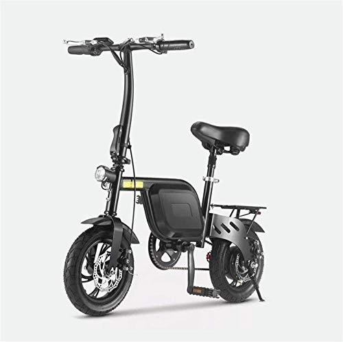 Electric Bike : Electric Bike Electric Mountain Bike Fast Electric Bikes for Adults Adult Foldable Lightweight City Bikes Double Disc Brake Bicycles with LED Lighting Waterproof Double Shock Absorption Maximum 60KM R