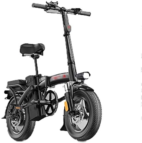 Electric Bike : Electric Bike Electric Mountain Bike Fast Electric Bikes for Adults Folding Electric Bikes with 36V 14inch, Lithium-Ion Battery Bike for Outdoor Cycling Travel Work Out and Commuting (Black) for the j