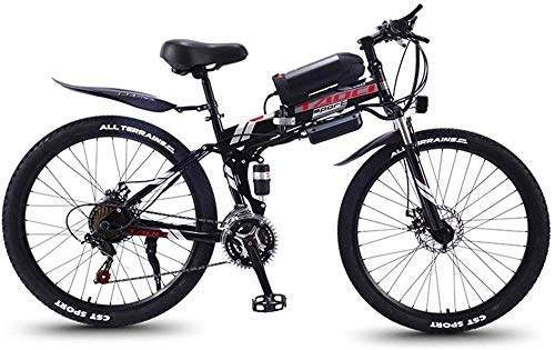 Electric Bike : Electric Bike Electric Mountain Bike Fast Electric Bikes for Adults Folding Electric Mountain Bike, 350W Snow Bikes, Removable 36V 8AH Lithium-Ion Battery for, Adult Premium Full Suspension 26 Inch El