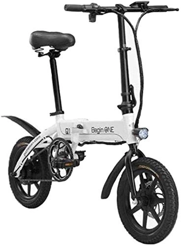 Electric Bike : Electric Bike Electric Mountain Bike Fast Electric Bikes for Adults Lightweight Aluminum Electric Bikes with Pedals Power Assist and 36V Lithium Ion Battery with 14 inch Wheels and 250W Hub Motor Fixe