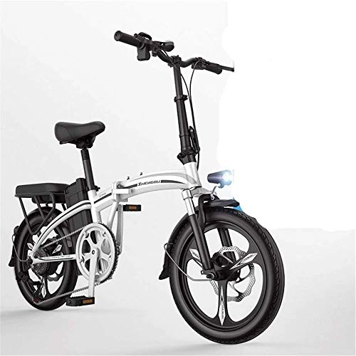 Electric Bike : Electric Bike Electric Mountain Bike Fast Electric Bikes for Adults Lightweight and Aluminum Folding E-Bike with Pedals Power Assist and 48V Lithium Ion Battery Electric Bike with 14 inch Wheels and 4