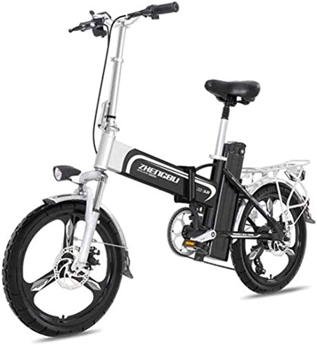 Electric Bike : Electric Bike Electric Mountain Bike Fast Electric Bikes for Adults Lightweight Electric Bike 16 inch Wheels Portable Ebike with Pedal 400W Power Assist Aluminum Electric Bicycle Max Speed up to 25 Mp