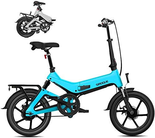 Electric Bike : Electric Bike Electric Mountain Bike Folding E-bike 16 Inch Elecrtic Bike Removable 36V7.8AH Waterproof And Dustproof Lithium Battery, Ultra-light Magnesium Alloy Frame, LED Headlights And LCD Display