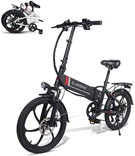 Electric Bike : Electric Bike Electric Mountain Bike Folding Electric Bike, 350W Motor 20 inch Urban Commuter Electric Bike for Adults 48V 10.4Ah Removable Lithium Battery 7-speed Gear and Three Working Modes for the
