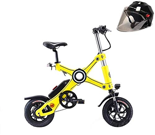 Electric Bike : Electric Bike Electric Mountain Bike Folding Electric Bike Beach Snow Bicycle Ebike 250W Electric Electric Mountain Bicycles, Parent-Child Electric Bicycle Aluminum Alloy Frame, Yellow for the jungle t