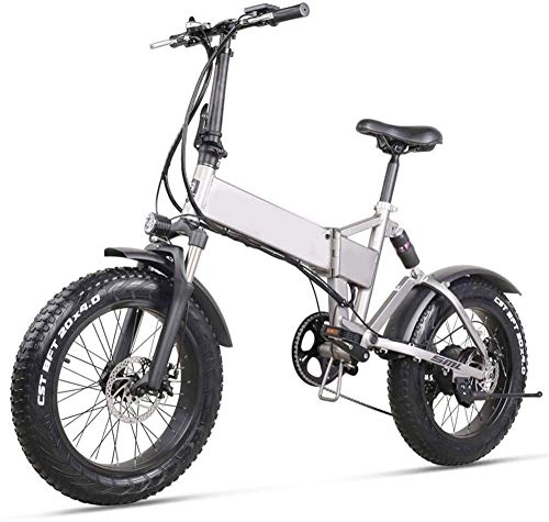 Electric Bike : Electric Bike Electric Mountain Bike Folding Electric Bike City Commuter Ebike 20 Inch 500w 48v 12.8ah Electric Bicycle Lithium Battery Folding Mountain Bike with Rear Seat and Disc Brake for the jung