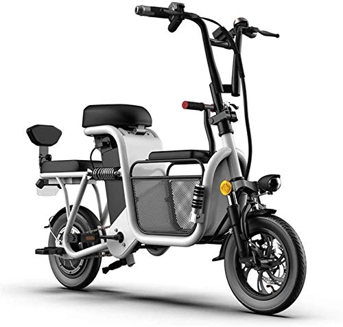 Electric Bike : Electric Bike Electric Mountain Bike Folding Electric Commuter Bike 12'' City Ebike with 350w 48v 20ah Removable Lithium-ion Battery Large Capacity Storage Basket Fat Tire Electric Bike Suitable for U
