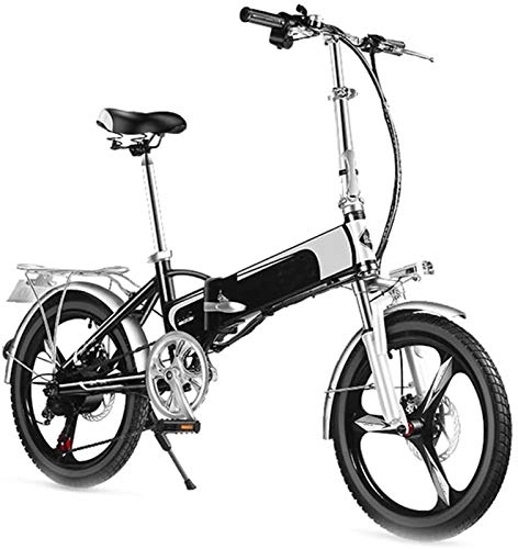 Electric Bike : Electric Bike Electric Mountain Bike Mini Electric Bike, 20'' Adult Folding Electric Bicycle Dual Disc Brakes with Intelligent Remote Control Alarm Urban Commuter E-Bike Removable Battery for the jung