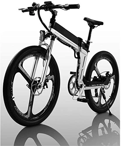 Electric Bike : Electric Bike Electric Mountain Bike Mini Electric Bike, with 400W Motor 26'' Folding Mountain Electric Bicycle Hidden Removable Lithium Battery Dual Disc Brakes City Electric Bike for Adults Unisex f