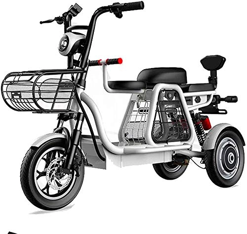 Electric Bike : Electric Bike Electric Mountain Bike Three-Seater Electric Tricycle, 48V500W Motor, Long Battery Life and High-Definition LEC Screen, Led Headlights / Multiple Shock Absorption System for the jungle tra