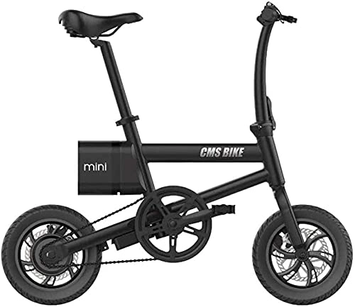Electric Bike : Electric Bike Fast Electric Bikes for Adults 14 inch Flexible Folding bike 36V 250W Motor and Dual Disc Mechanical Brakes Folding Electric Bike with Lithium Battery Powered (Color : Black)