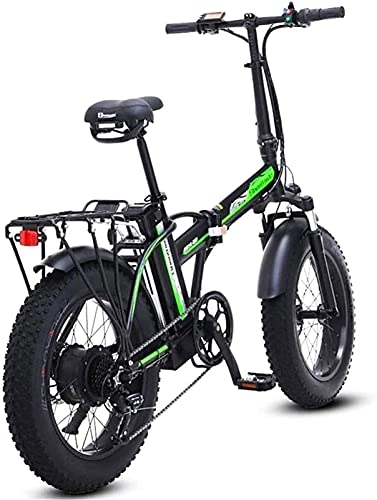Electric Bike : Electric Bike Fast Electric Bikes for Adults 20 inch Snow Electric Bike Removable LithiumIon Battery 500W Urban Commuter 7 Speed bike for Adults 48V 15Ah Lithium Battery (Color : Black)