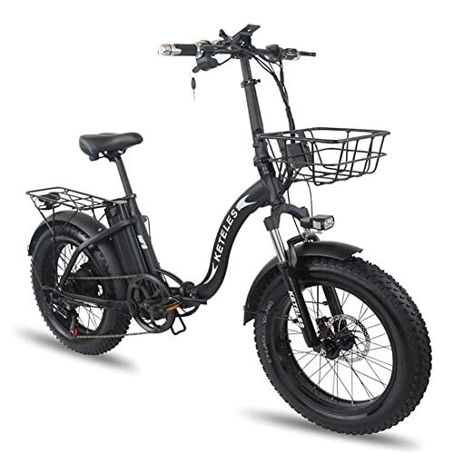 Electric Bike : Electric Bike Fat tire Large capacity Lithium Battery, Shimano 7-Speed (KF9)