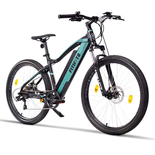 Electric Bike : Electric Bike fitifito Copenhagen MT27, 5 inch mountainbike E-bike , 36v 250w Rear Engine , 13Ah 468Wh Lithium Ion, 21 Speed Shimano Gears, black mate grey …